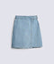 GIRLS OVERLAP STUDED DENIM SKIRT