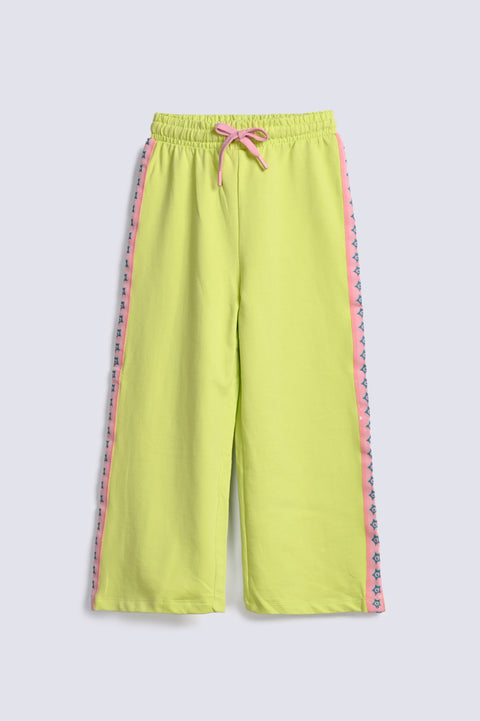GIRLS LOOSE TROUSER WITH SIDE CONTRAST DETAIL