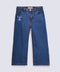 GIRLS LOOSE FIT STITCH EMBROIERED DENIM