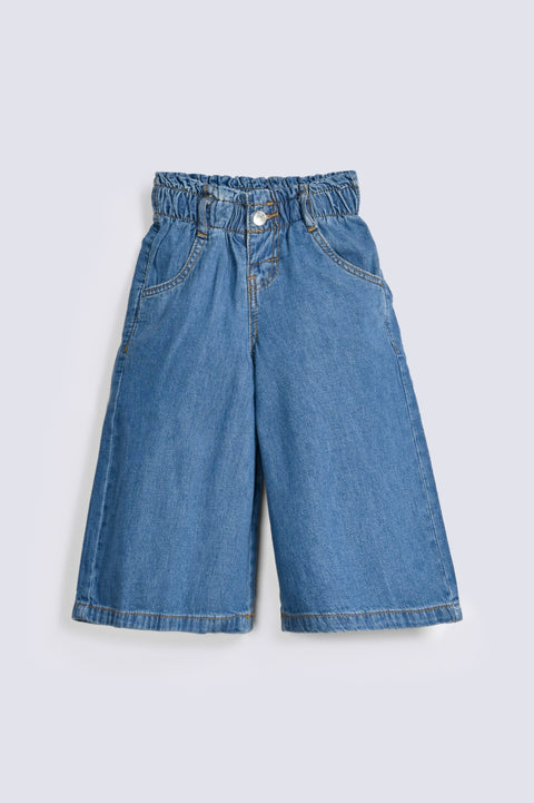 GIRLS LOOSE DENIM CAPRI