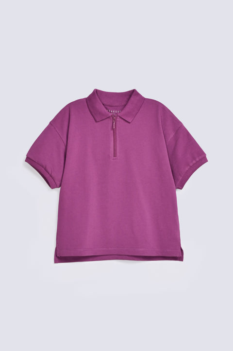 BOYS ZIPPED PLACKET POLO