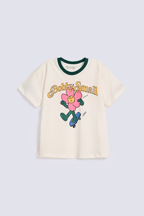 GIRLS DROP SHOULDER PRINTED T-SHIRT