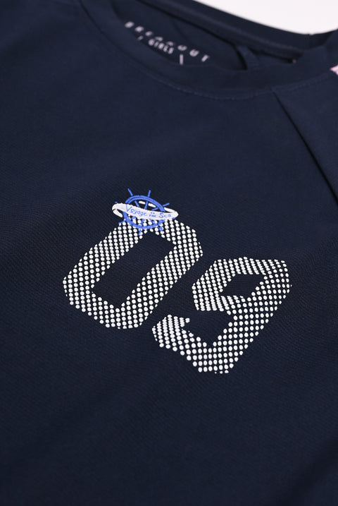 GIRLS RAGLAN SLEEVE SPORTY T-SHIRT