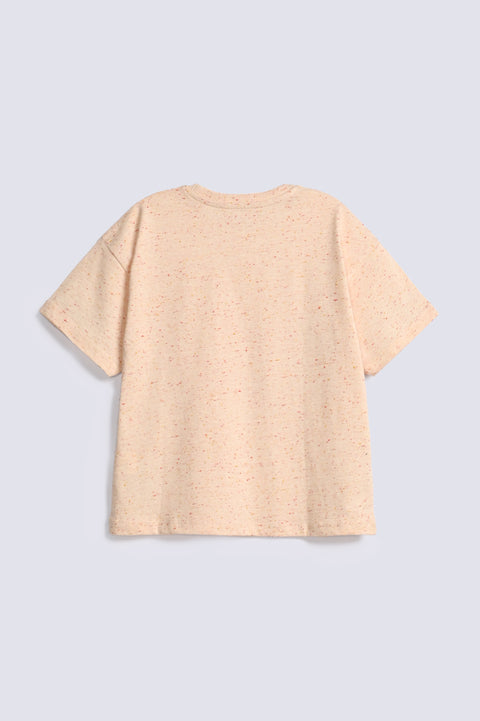 GIRLS NAP YARN CHERRY PRINTED T-SHIRT