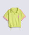 GIRLS BOXY POLO WITH CONTRAST SLEEVE DETAIL