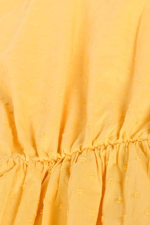 GIRLS ELASTICATED RUFFLE TOP