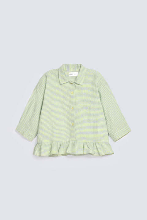 GIRLS CHECKERED BUTTON UP SHIRT