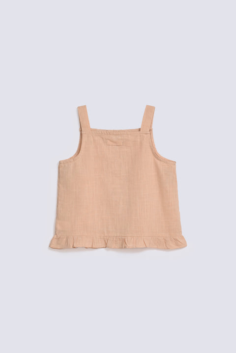 GIRLS EMBROIDERED STRAP TOP