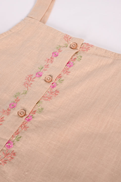 GIRLS EMBROIDERED STRAP TOP