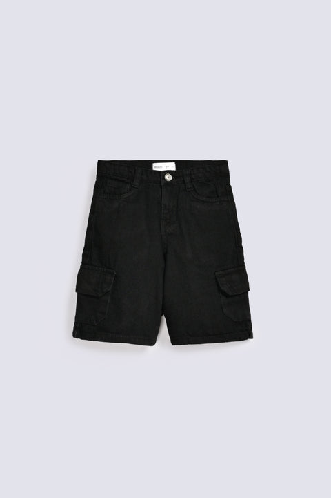 BOYS CARGO DENIM SHORTS