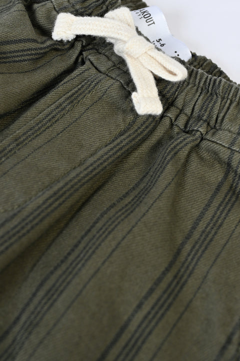 BOYS STRIPE PRINTED TWILL SHORTS