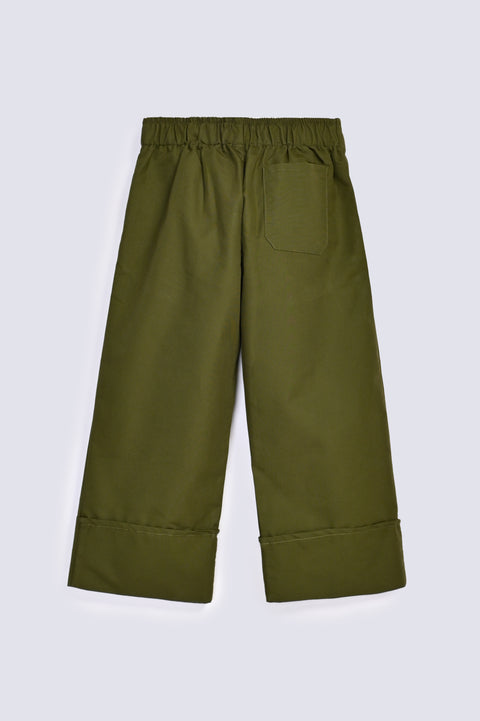 GIRLS PLEATED WIDE LEG PANT