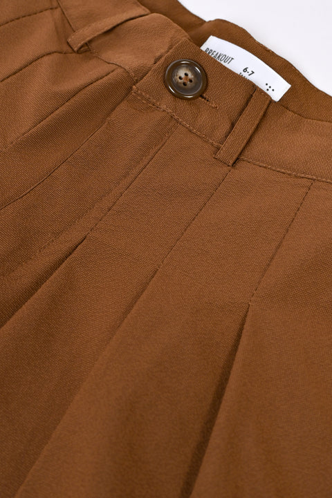 GIRLS PLEATED 3 QUARTER TROUSER
