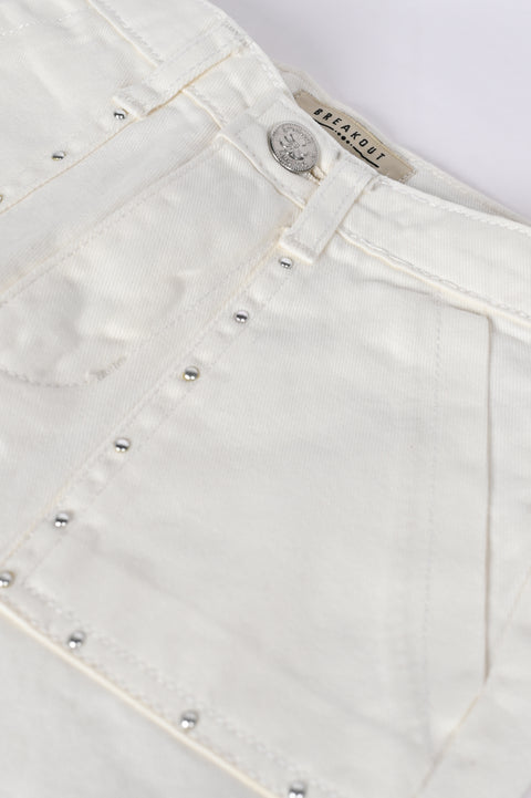 GIRLS BOOT CUT STUDDED DENIM