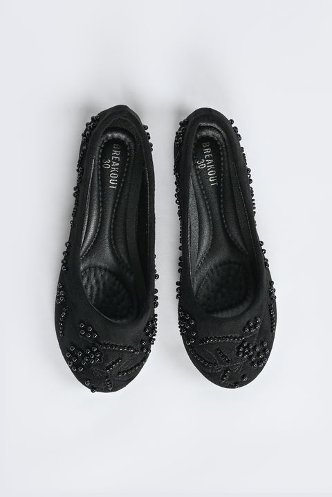 GIRLS PEARL BALLET FLATS