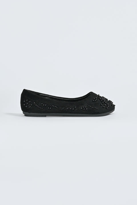 GIRLS PEARL BALLET FLATS