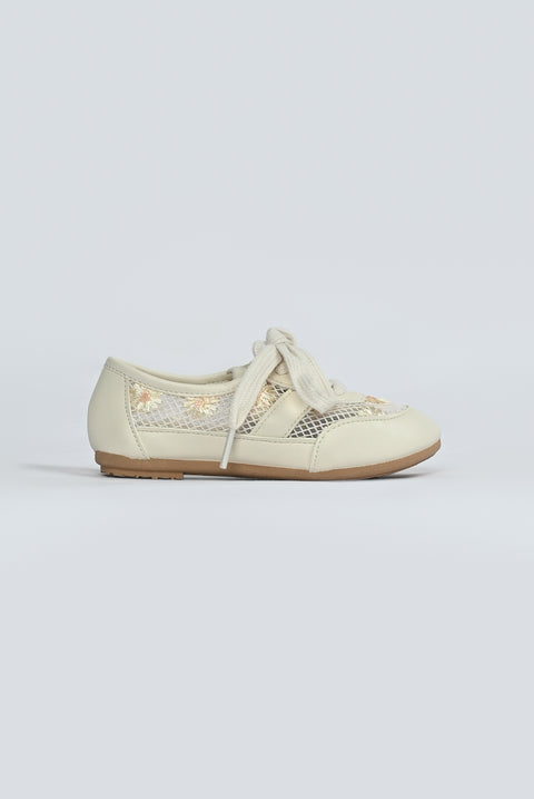 GIRLS LACED UP BALLET FLATS
