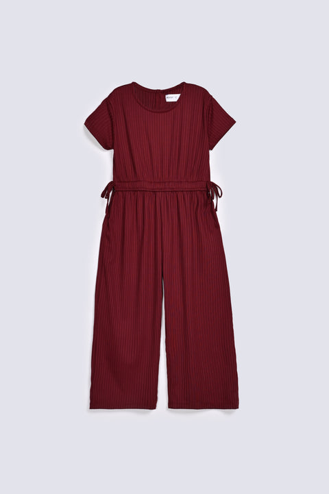 GIRLS SPECIAL KNIT JUMPSUIT WITH BOW DETAIL