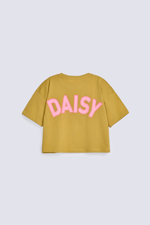 GIRLS BOXY FIT DAISY PRINTED T-SHIRTS