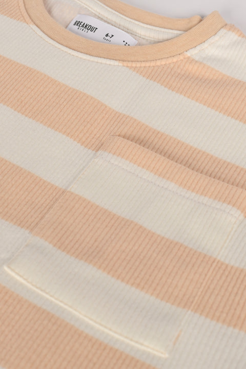 GIRLS BOXY FIT SPECIAL KNIT T-SHIRT