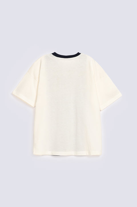 BOYS CONTRAST PANEL TEE