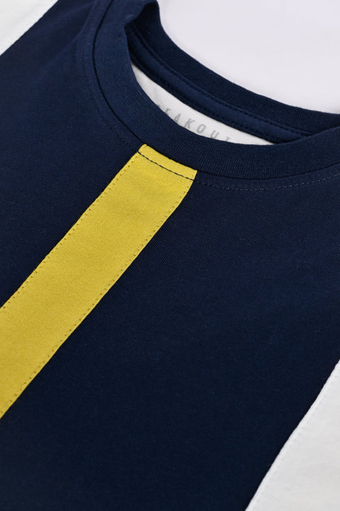 BOYS CONTRAST PANEL TEE