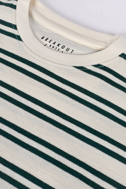BOYS SPECIAL KNIT STRIPED TEE