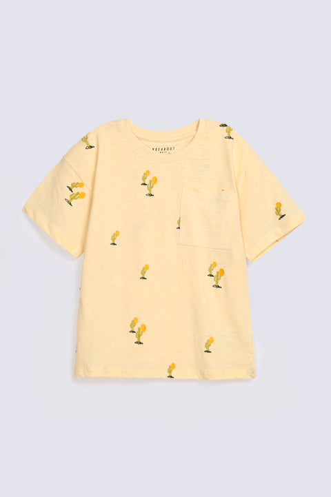 BOYS EMBROIDERED SPECIAL KNIT TEE
