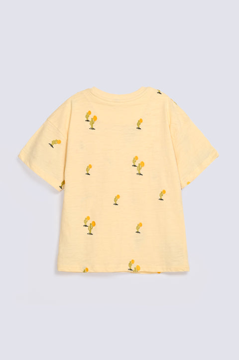 BOYS EMBROIDERED SPECIAL KNIT TEE