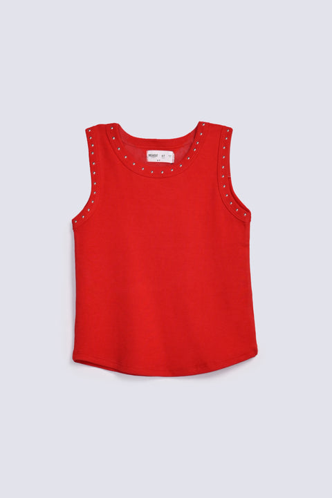 GIRLS STUDDED TANK TOP