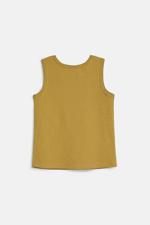 GIRLS RIBBED STAR STUDDED TANK TOP