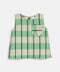 GIRLS EMBROIDERED CHECKERED SLEEVELESS TOP