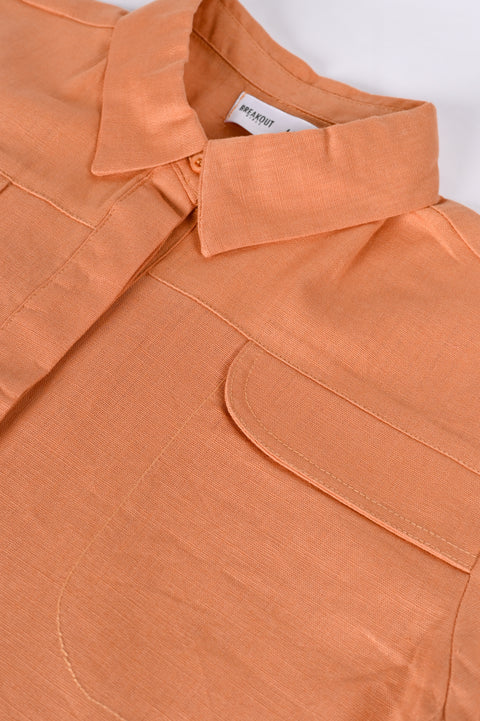 GIRLS BUTTON DOWN BOXY SHIRT