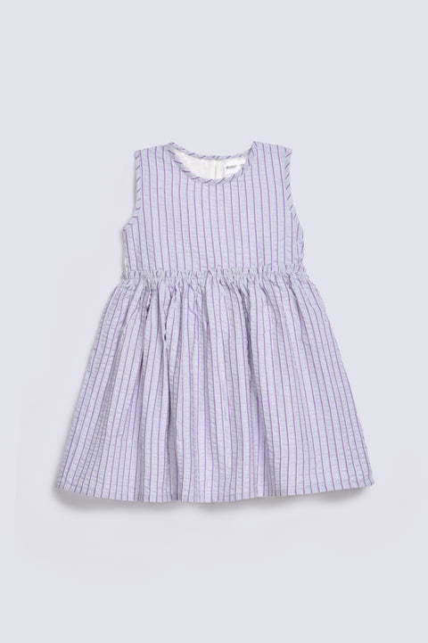 GIRLS STRIPED SLEEVELESS DRESS