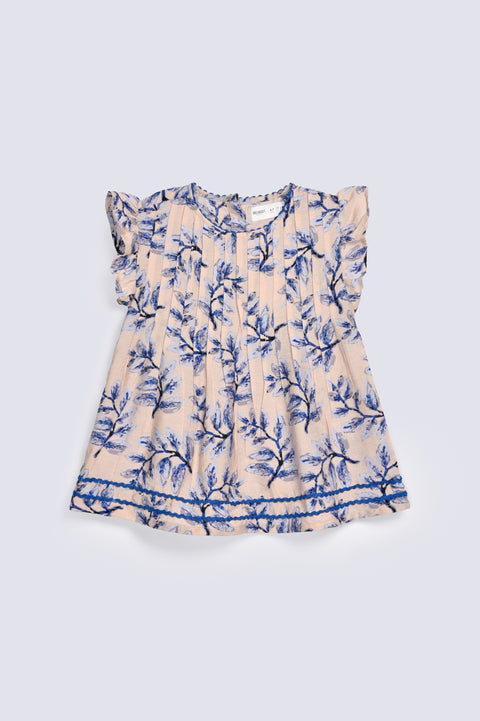 GIRLS PRINTED PLEATS TOP