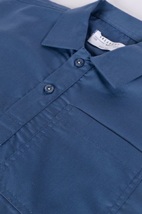 BOYS SHORT PLACKET BOXY SHIRT
