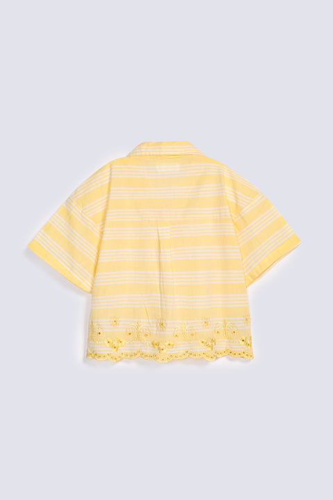 GIRLS EMBROIDERED BUTTON DOWN SHIRT