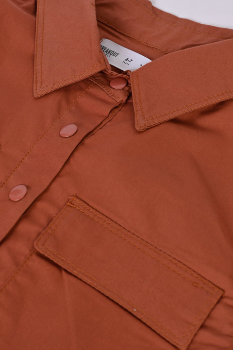 GIRLS POCKET DETAIL DRESS