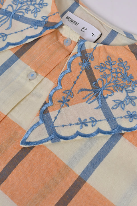 GIRLS EMBROIDERED BUTTON DOWN SHIRT