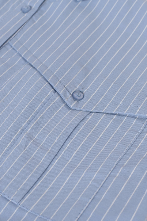 GIRLS STRIPED BUTTON DOWN SHIRT