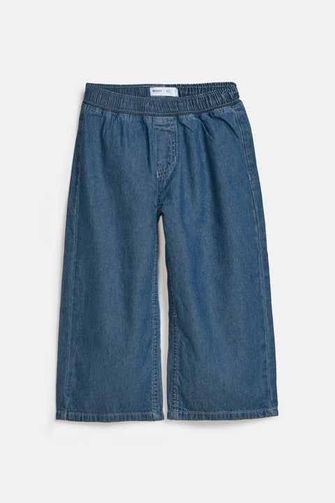 GIRLS LOOSE DENIM CAPRI