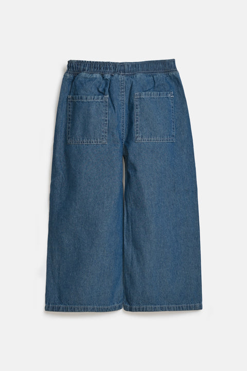 GIRLS LOOSE DENIM CAPRI