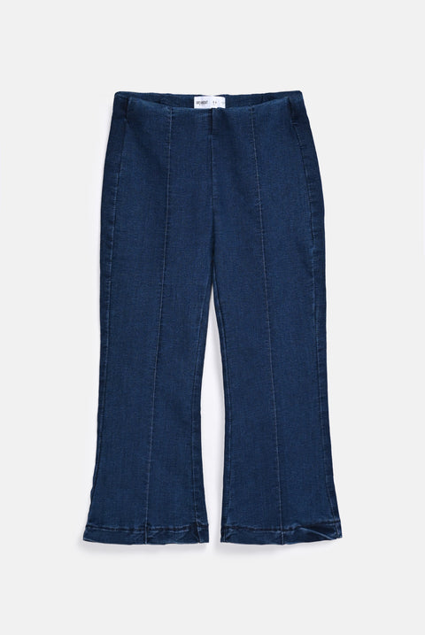 GIRLS DENIM LOOK FLARED JEGGINGS