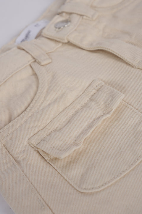 GIRLS WIDE LEG CARGO DENIM