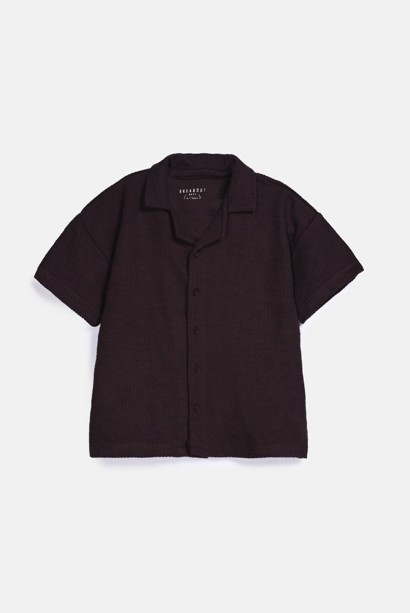BOYS TEXTURED POLO SHIRT