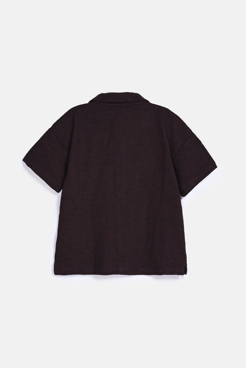 BOYS TEXTURED POLO SHIRT