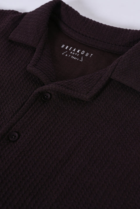 BOYS TEXTURED POLO SHIRT