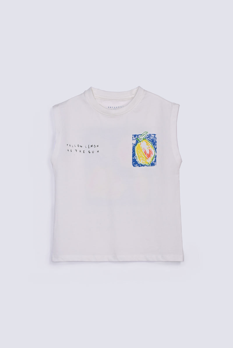 BOYS PRINTED SLEEVELESS TEE