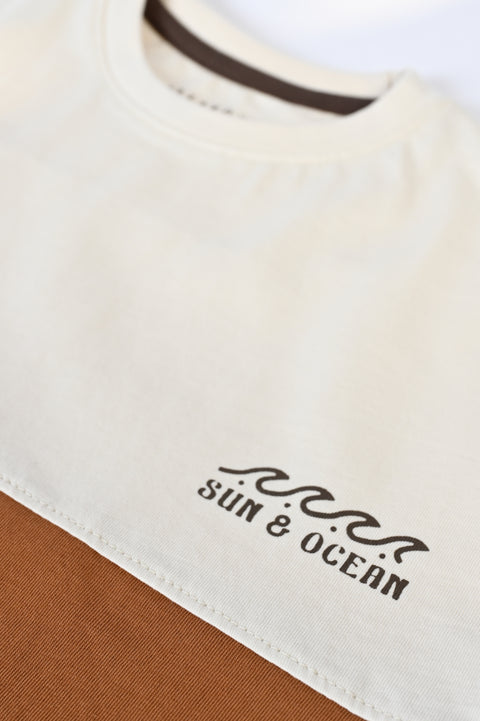 BOYS CONTRAST PANEL TEE