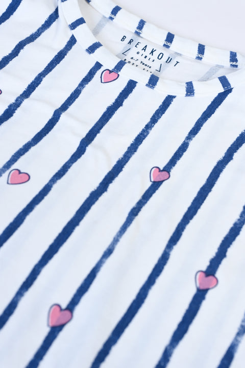 GIRLS BOXY STRIPED T-SHIRT